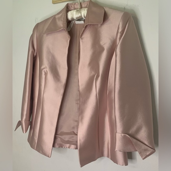 Jovani New York Blush Pink Blazer Silk Wool 81120 Formal Womens Size 6 - Picture 7 of 9